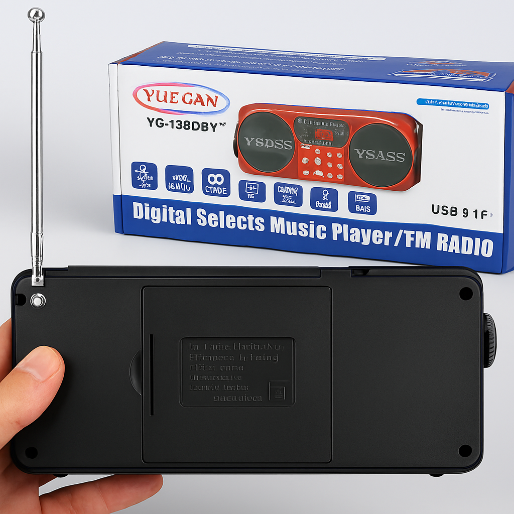 YUEGAN YG-1881BT Portable Digital Music Player with FM Radio, Bluetooth, USB &amp; TF