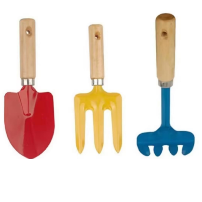 Gardening Tools Set (3 Pcs) for Kids ? Safe &amp; Durable Mini Shovel, Rake &amp; Spade for Outdoor Play, Learning &amp; Fun Gardening Activities