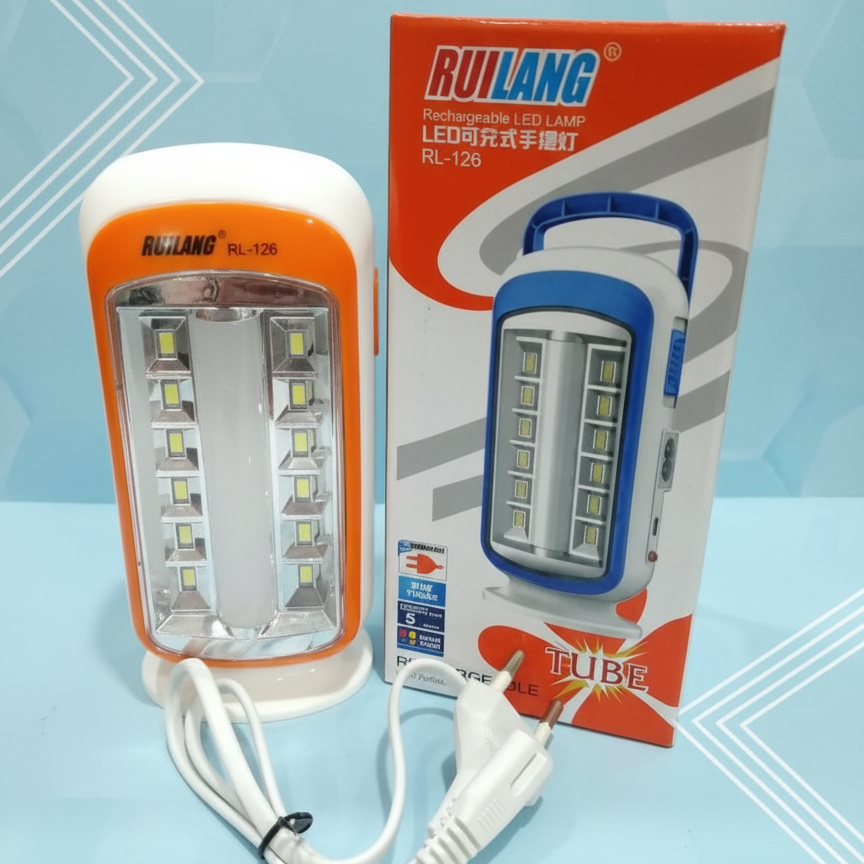 Ruilang RL-130 Rechargeable Portable LED Emergency Light ? Super Bright Tube Lamp, Built-in 1200mAh Battery, 2?5 Hrs Runtime, Long Lifespan SMD LED