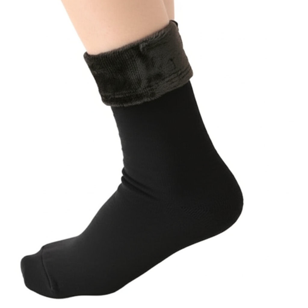 Women?s Woolen Quarter Socks ? Pack of 2 , Soft &amp; Warm Winter Wear, Elegant Style, Flexible Size, Comfortable Daily Use, Available in Black &amp; Skin Colors (1 Pair)