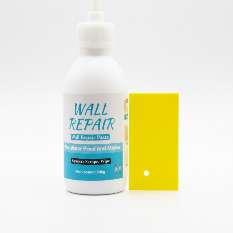 Wall Repair Paste 200gm ? White Waterproof Crack Filler With Scraper, Wall Putty &amp; Hole Mending Agent for Damaged Walls and Joints