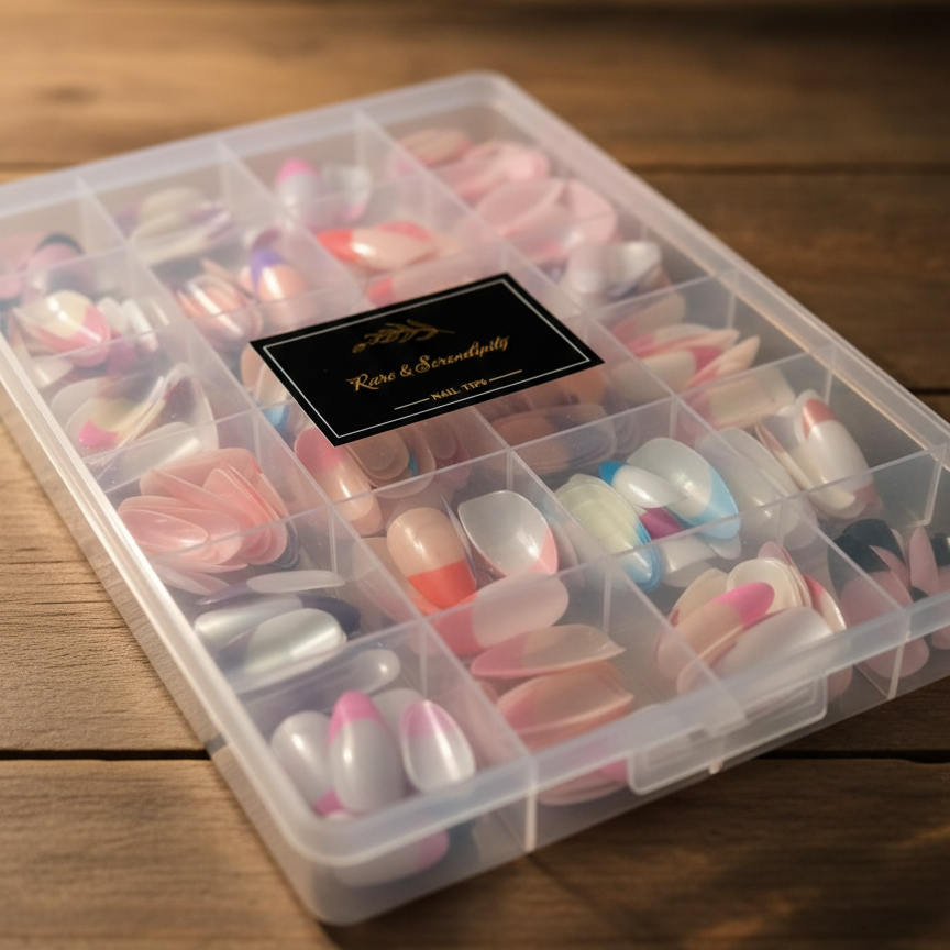 288 Pcs French Nails Set ? Multicolor ABS Plastic Nail Tips, Smooth &amp; Even Coverage, Durable, Easy-to-Apply, Perfect for DIY &amp; Professional Manicures