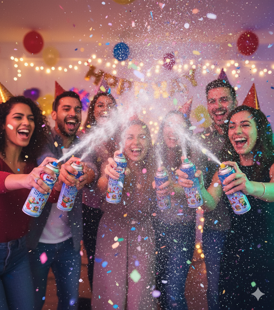 Pack of 2 Snow Spray for Party ? 100ml Each, Fun Celebration Spray for Birthdays, Weddings, New Year and Events