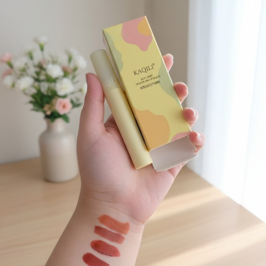 Kaqili Soft Mist Lipgloss ? Velour Air Lip Glaze, Lightweight Matte Finish, Long-Lasting Hydration &amp; Smooth Texture ? Shades Of Red