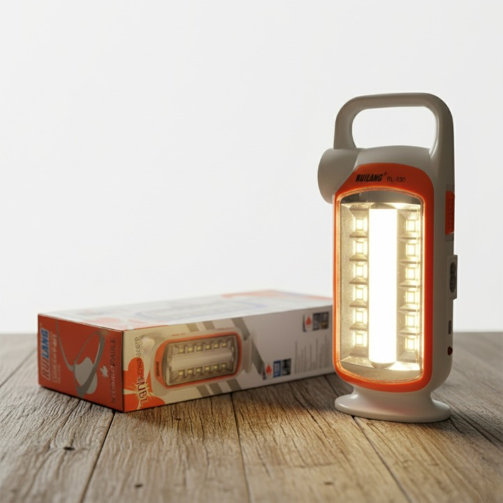 Ruilang RL-130 Rechargeable Portable LED Emergency Light ? Super Bright Tube Lamp, Built-in 1200mAh Battery, 2?5 Hrs Runtime, Long Lifespan SMD LED