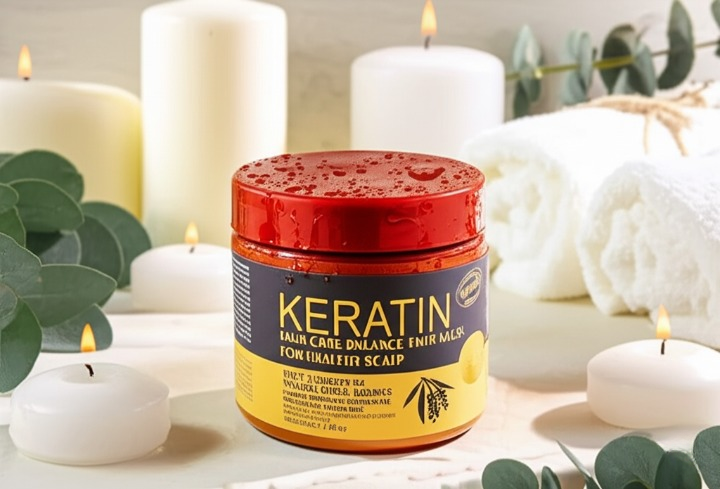 Keratin Hair Mask Treatment ? Deep Repair &amp; Strengthening Formula with Nourishing Keratin Complex | Rmaged Hair, Enhances Shine, Controls Frizz &amp; Protects Color-Treated Hair ? Profestores Daessional Salon-Quality Care at Home 300ml