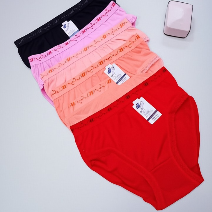 Pack of 3 Women?s Underwear ? Comfortable Lycra Banyan Fabric Panties for Everyday Wear, Available in Sizes S, M, and L ? Soft, Stretchable, and Breathable Innerwear (Random Color)