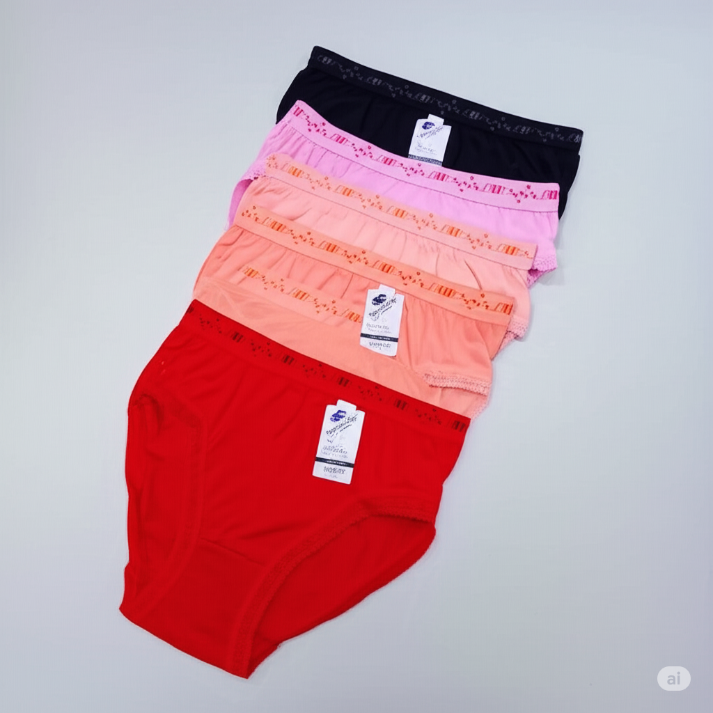 Pack of 3 Women?s Underwear ? Comfortable Lycra Banyan Fabric Panties for Everyday Wear, Available in Sizes S, M, and L ? Soft, Stretchable, and Breathable Innerwear (Random Color)