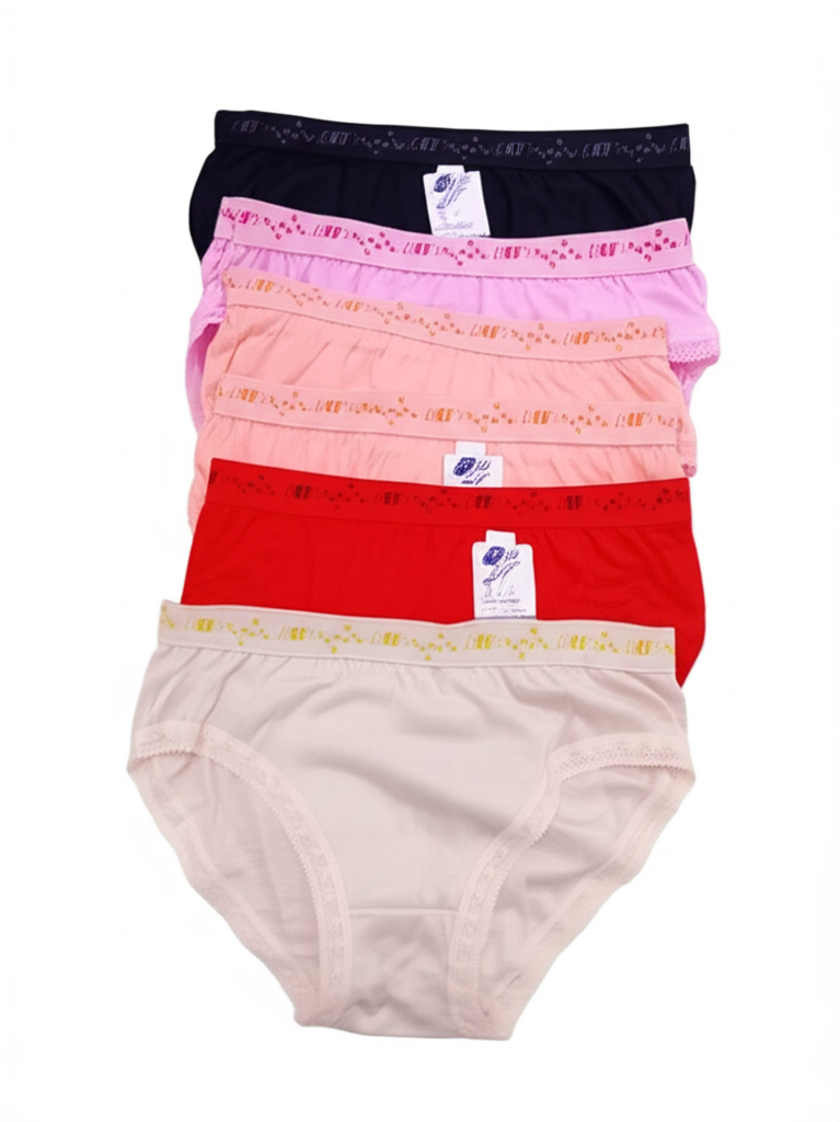 Pack of 3 Women?s Underwear ? Comfortable Lycra Banyan Fabric Panties for Everyday Wear, Available in Sizes S, M, and L ? Soft, Stretchable, and Breathable Innerwear (Random Color)