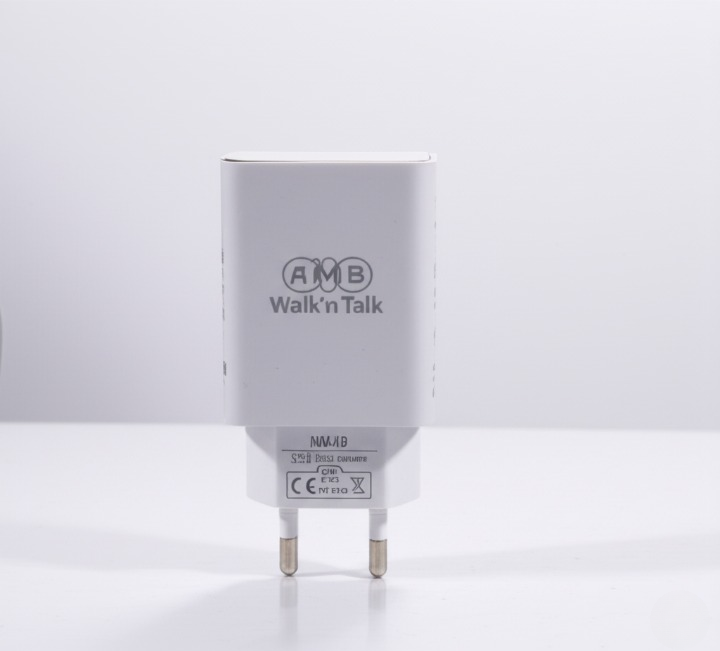 AMB Walk?n Talk 22.5W Super Fast Charger NM-18 ? Quick Charge &amp; Smart Power Delivery Adapter with Built-in Safety System, FCC/CE/RoHS Certified