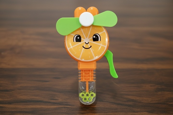 Handheld Fruit Shape Toy Fan for Kids ? Cute Cartoon Design, Safe Soft Blades, Portable Mini Fan for Summer Play &amp; Cooling (Random Design)