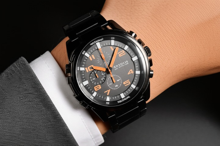 Stainless Steel Men?s Watch ? Waterproof, Sporty Design with Box