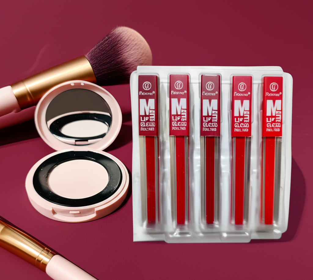 6-Piece Matte Lip Gloss Set ? , Waterproof Lip Color Kit for All-Day Wear P