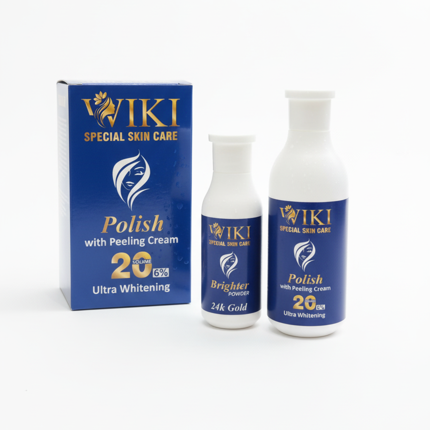 WIKI Special Skin Care Polish with Peeling Cream &amp; 24K Gold Brighter Powder ? Ultra Whitening Formula, 100ml