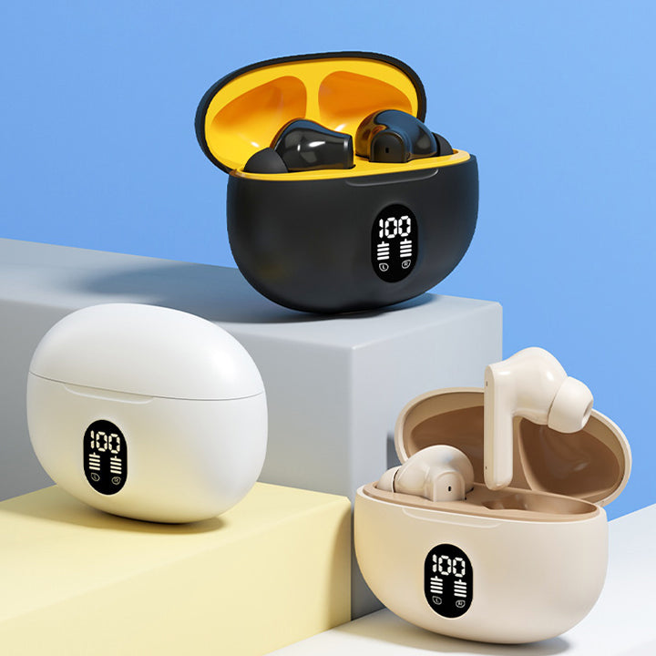 Stereo Wireless Earphones 895B ? Bluetooth v5.4, Premium Deep Bass, Waterproof, Dustproof, LCD Display, Long Battery Life