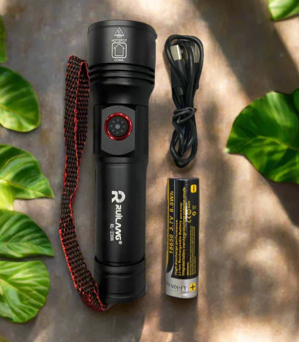 RL-2308 High-Power Rechargeable LED Flashlight ? Long Range, Durable &amp; Energy Efficient