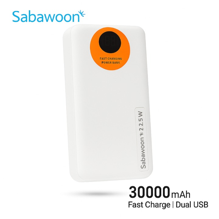 Sabawoon 30000mAh Power Bank ? Fast Charging, Built-in 4 Cables, Lithium Battery, Universal Mobile Compatibility