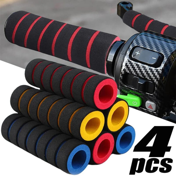 4pcs/Set Universal Grip Comfort Foam Handle Bar Motorcycle, Bicycle | motorcycle handle foam grip