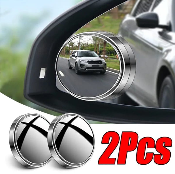 2 PCs rotatable Car Round Mirror Original Glass Rear view Blind spot Side Mirror rotatable  lens