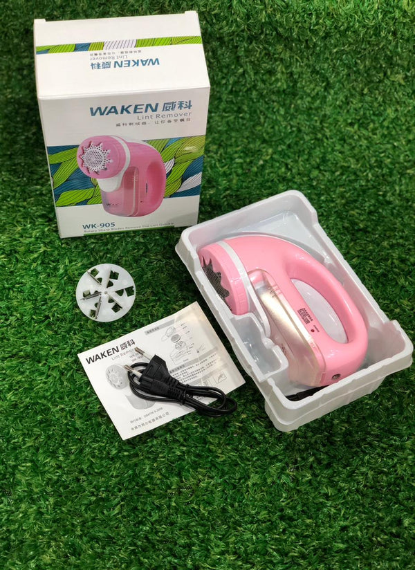 Waken WK-905 Portable Lint Remover Rechargeable With Extra Blade USB Portable Clothes Shaver for Fluff Pilling Fabric Shaver Lint Remover