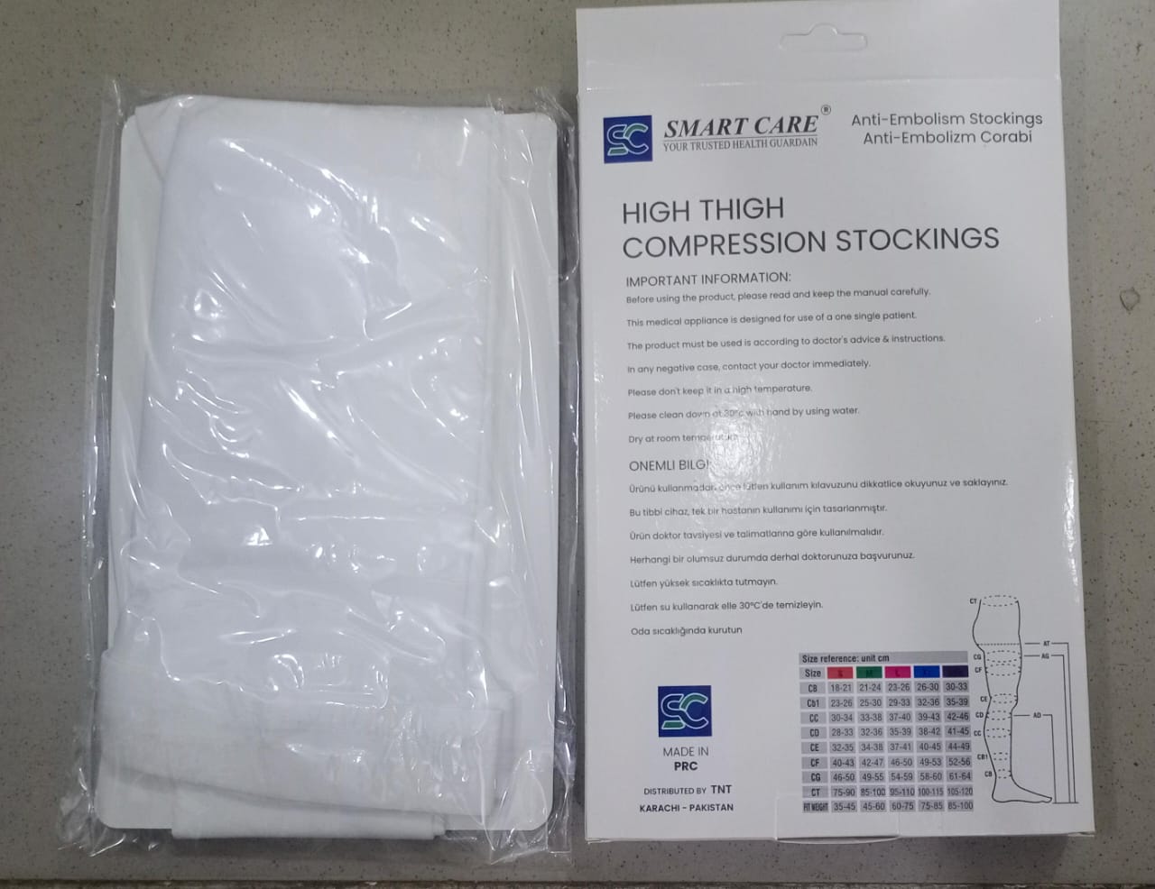 Smart Care High Thigh Compression Stockings ? Medical-Grade Support for Blood Circulation, Varicose Veins &amp; Swelling Relief