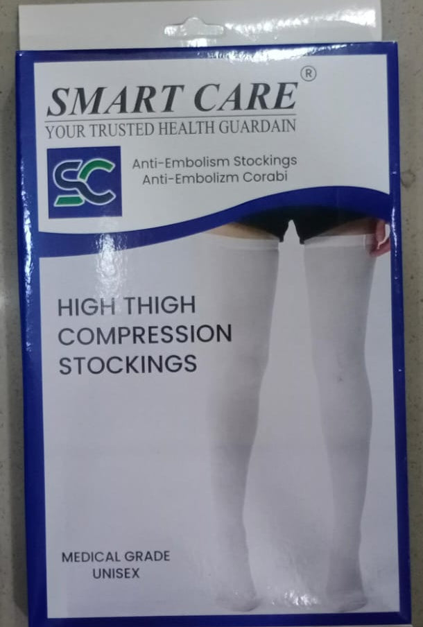 Smart Care High Thigh Compression Stockings ? Medical-Grade Support for Blood Circulation, Varicose Veins &amp; Swelling Relief