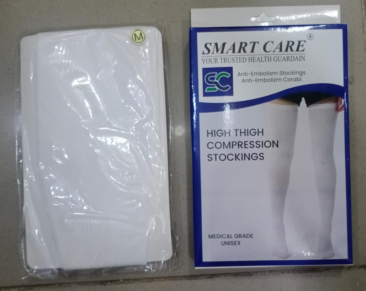Smart Care High Thigh Compression Stockings ? Medical-Grade Support for Blood Circulation, Varicose Veins &amp; Swelling Relief