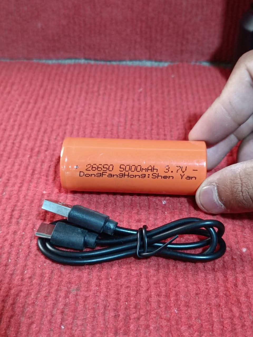 Long Range LED Rechargeable Flashlight ? 26650 Battery, Power Bank Function, Battery Level Display, Zoom