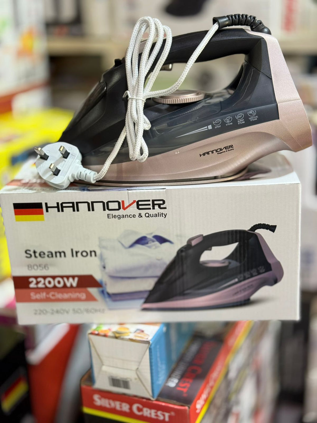Hannover Steam Iron ? 2200W German Lot | Ceramic Soleplate, Vertical &amp; Burst Steam, Self-Cleaning, Adjustable Temperature Control