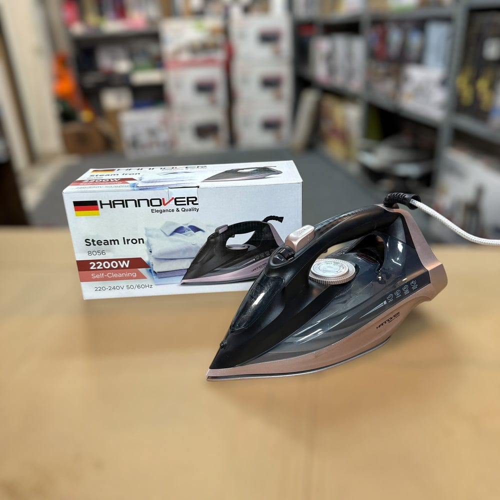 Hannover Steam Iron ? 2200W German Lot | Ceramic Soleplate, Vertical &amp; Burst Steam, Self-Cleaning, Adjustable Temperature Control