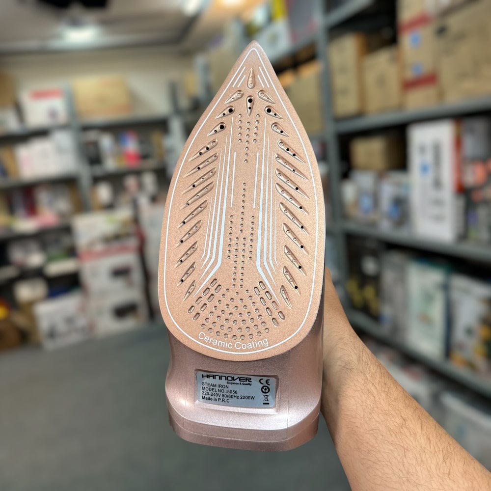 Hannover Steam Iron ? 2200W German Lot | Ceramic Soleplate, Vertical &amp; Burst Steam, Self-Cleaning, Adjustable Temperature Control