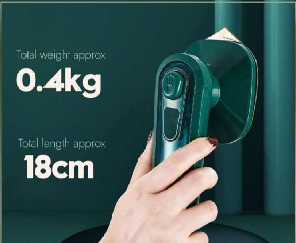 Portable Mini Electric Steam Iron ? Handheld Garment Steamer for Clothes | 40W Ceramic Soleplate, Travel-Friendly, 80ml Water Tank