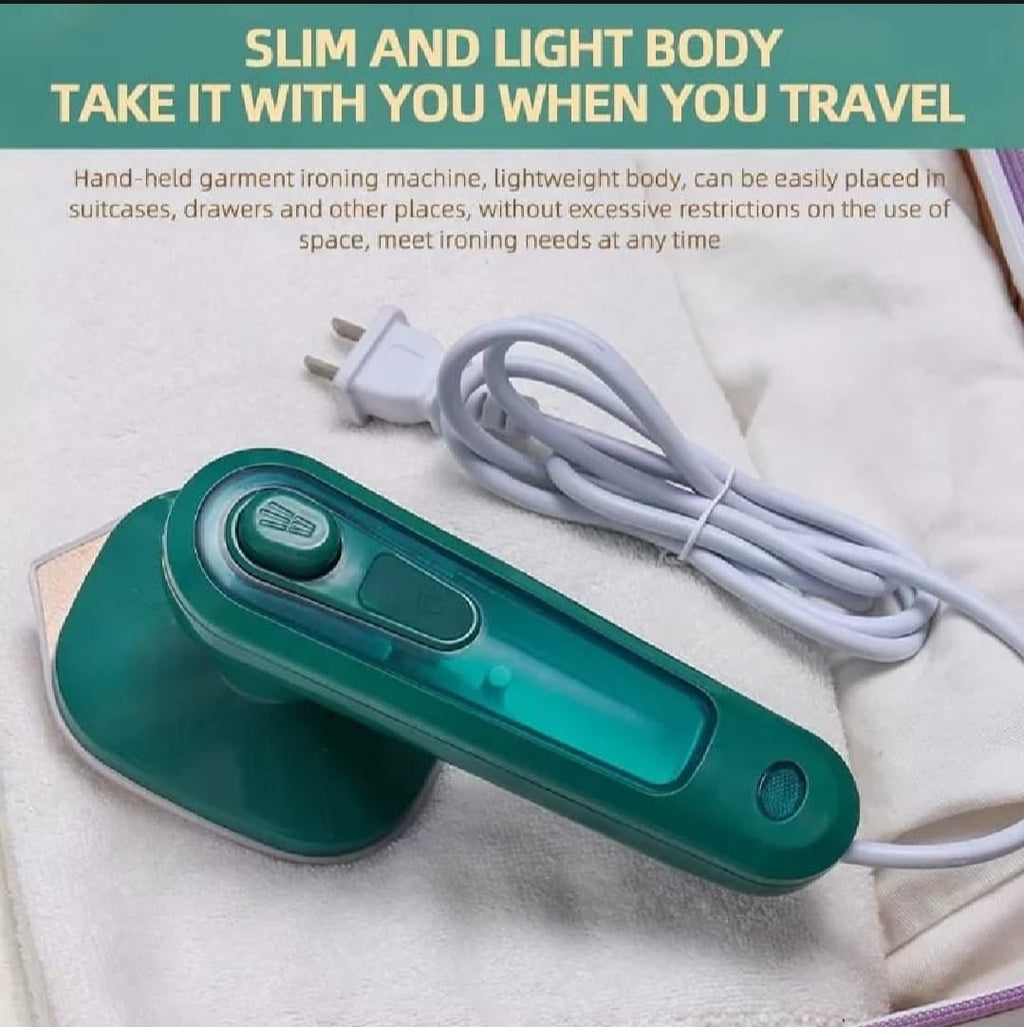 Portable Mini Electric Steam Iron ? Handheld Garment Steamer for Clothes | 40W Ceramic Soleplate, Travel-Friendly, 80ml Water Tank