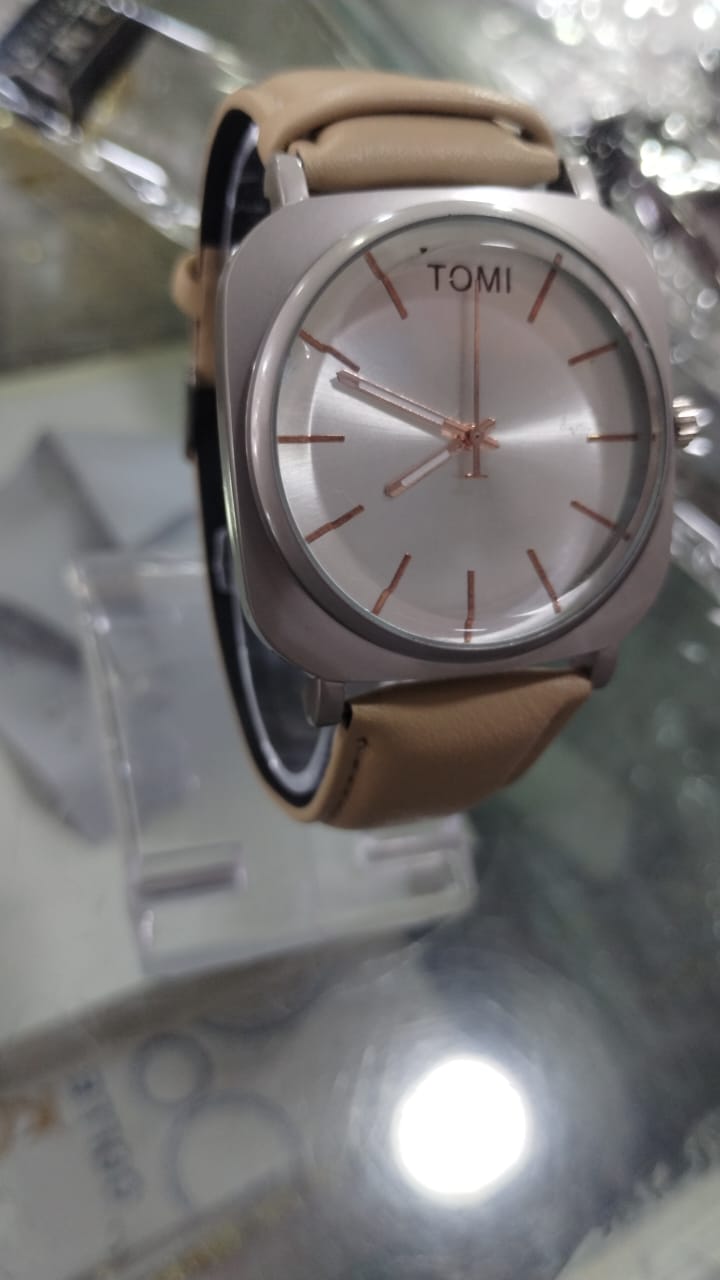 TOMI Original Leather Strap Watch ? Waterproof | Box Included | Elegant Design for Everyday Wear