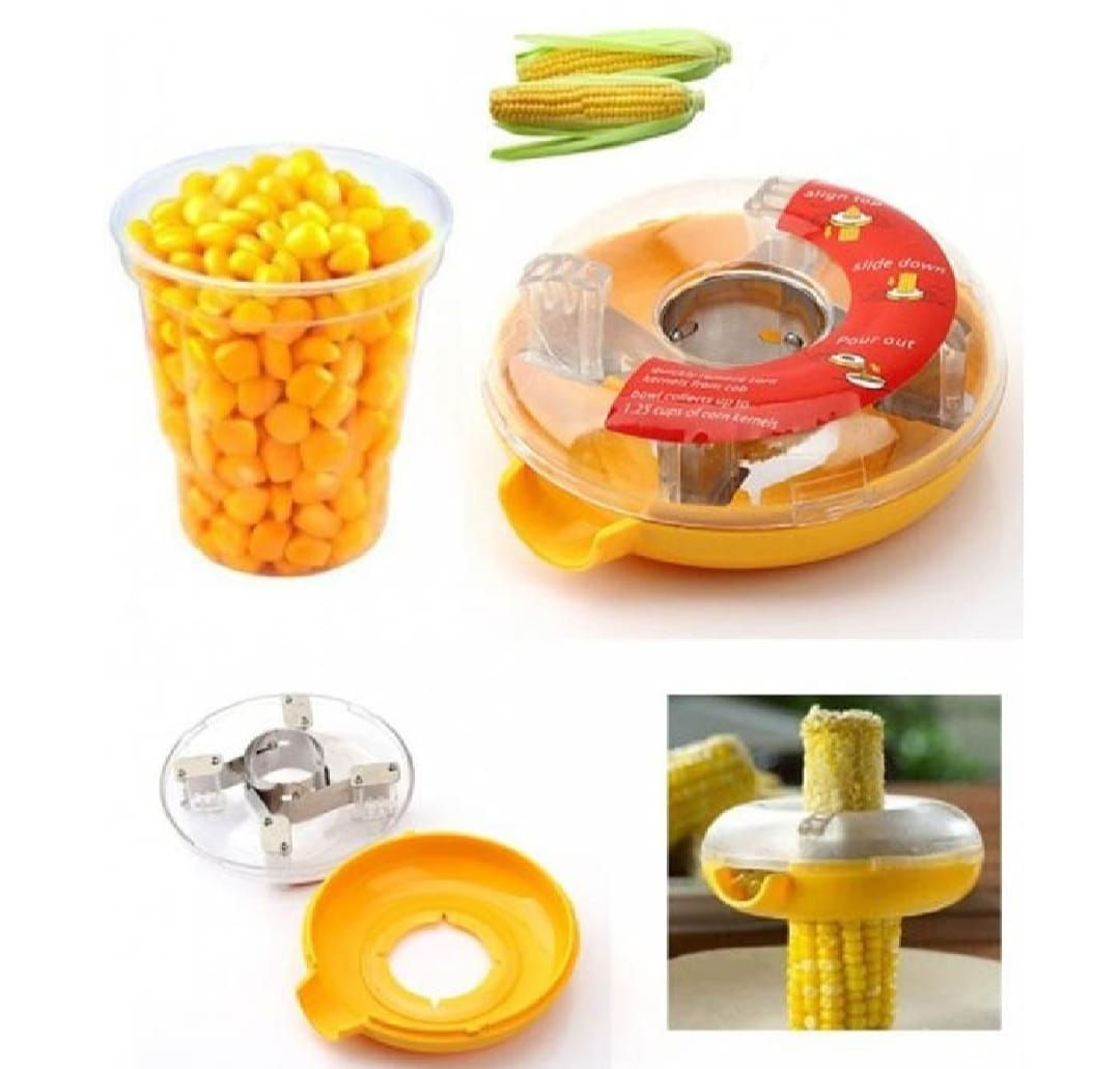 One-Step Corn Cutter &amp; Kerneler ? Easy Corn Remover with Built-In Collection Bowl