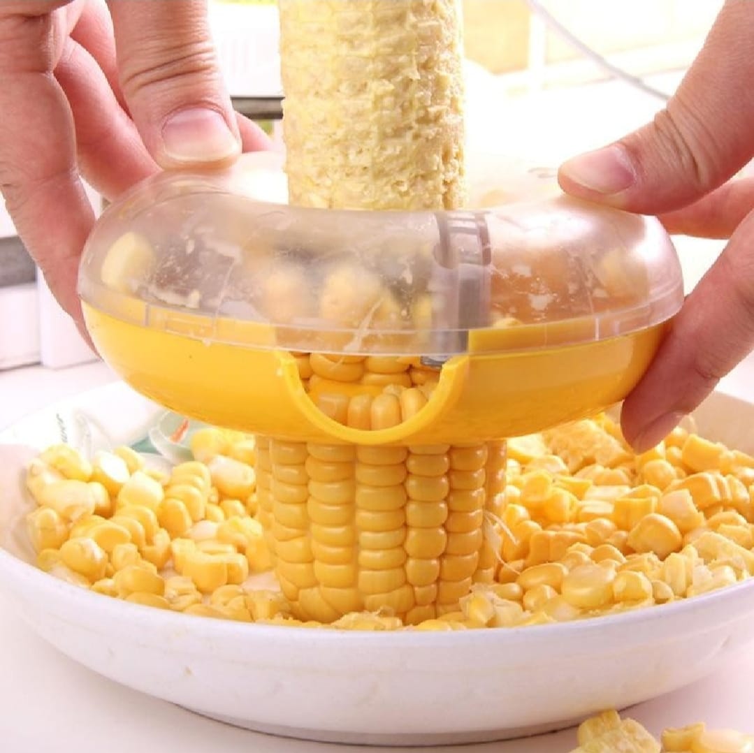 One-Step Corn Cutter &amp; Kerneler ? Easy Corn Remover with Built-In Collection Bowl