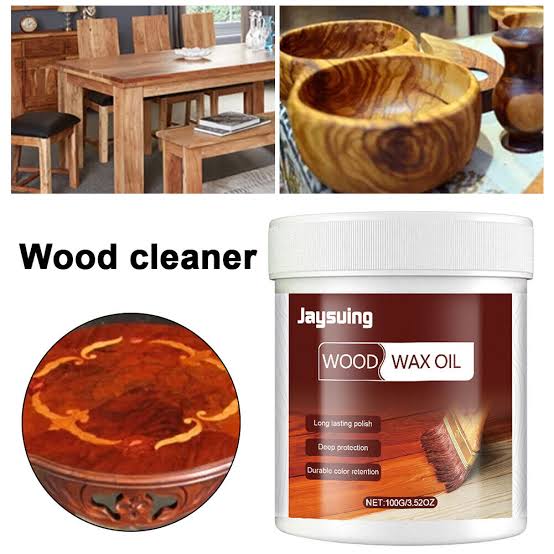 Wood Wax Oil for Furniture ? Natural Finish &amp; Deep Wood Nourishment With Bursh 100gm