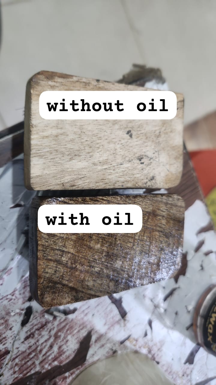 Wood Wax Oil for Furniture ? Natural Finish &amp; Deep Wood Nourishment With Bursh 100gm