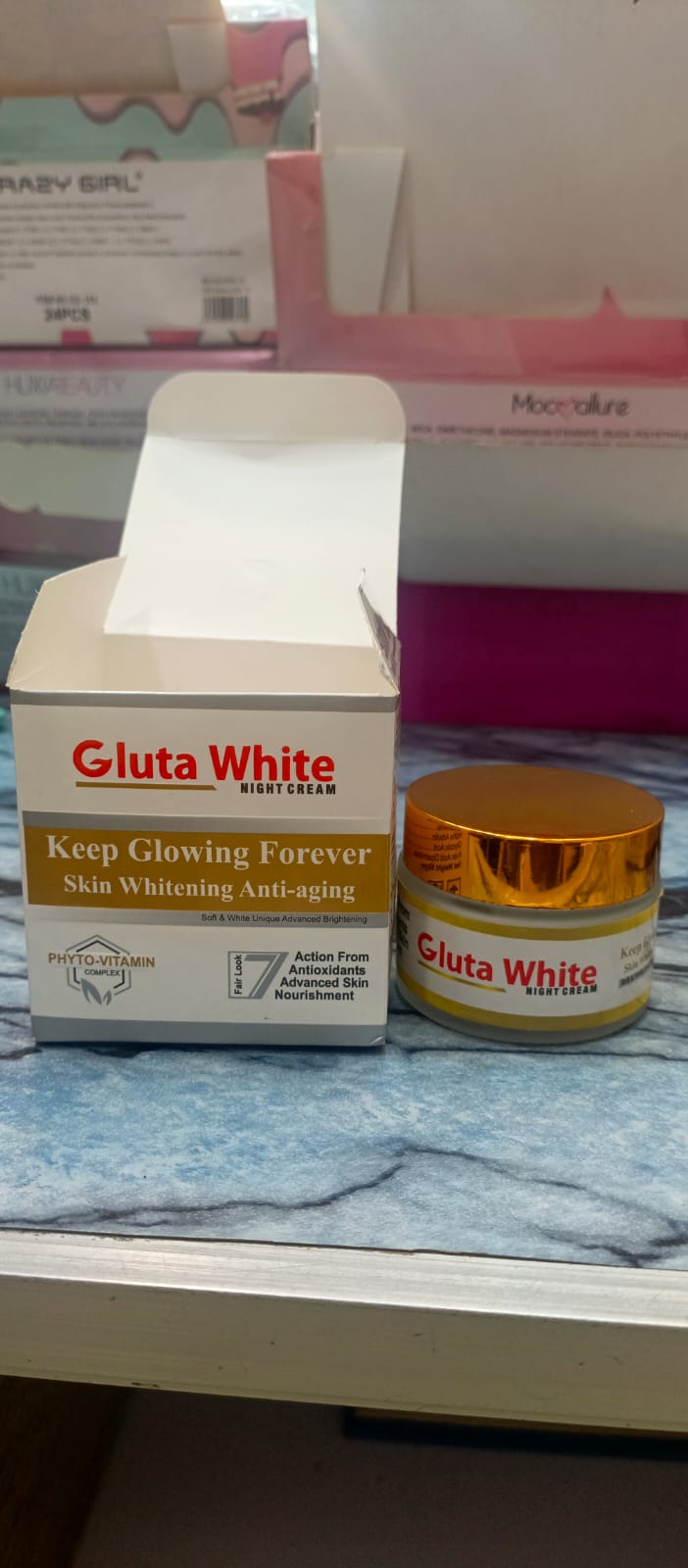 Gluta White Night Cream (50 ml) - Glutathione white Cream Extreme Strong whitening And Anti-Aging night cream - Gluta White Night Cream  - Achieve a Brighter, More Radiant Complexion