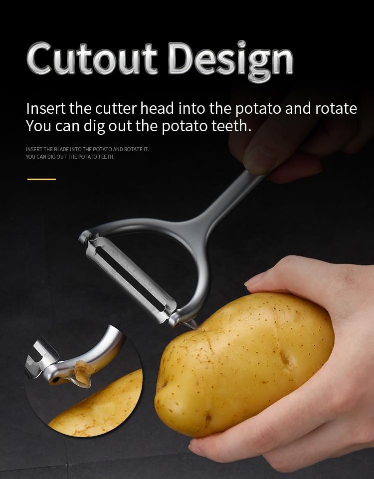 Stainless Steel Vegetable Peeler ? Dual Blades for Effortless Peeling