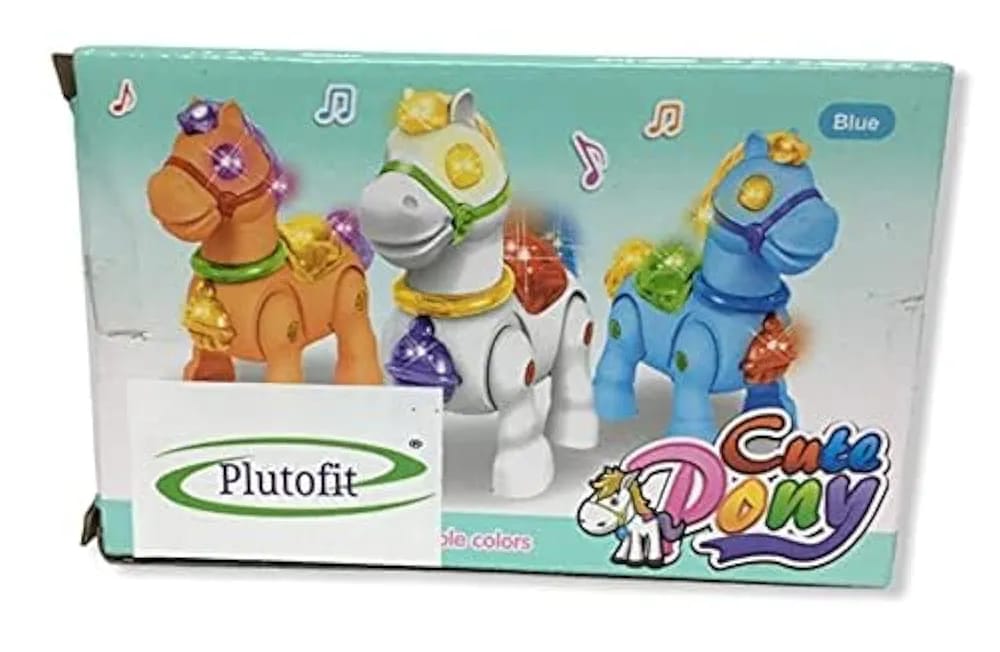 Musical Walking Moving Pony Horse with Light &amp; Sound Battery Operated Toy for Toddlers Kids for Multi Colour