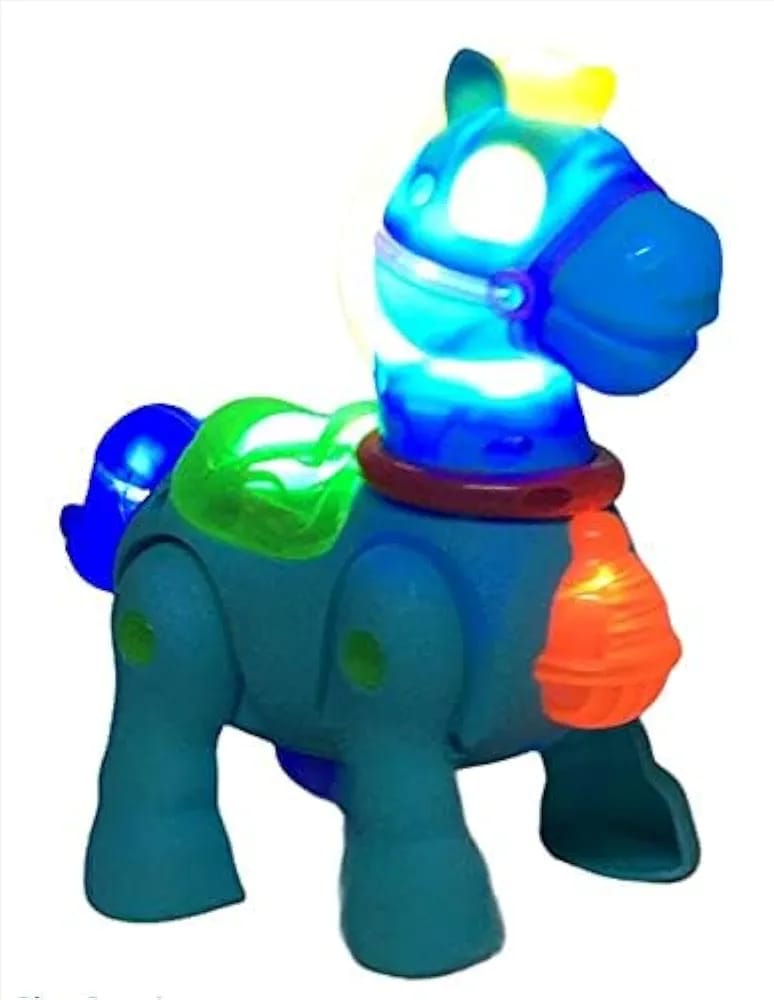 Musical Walking Moving Pony Horse with Light &amp; Sound Battery Operated Toy for Toddlers Kids for Multi Colour