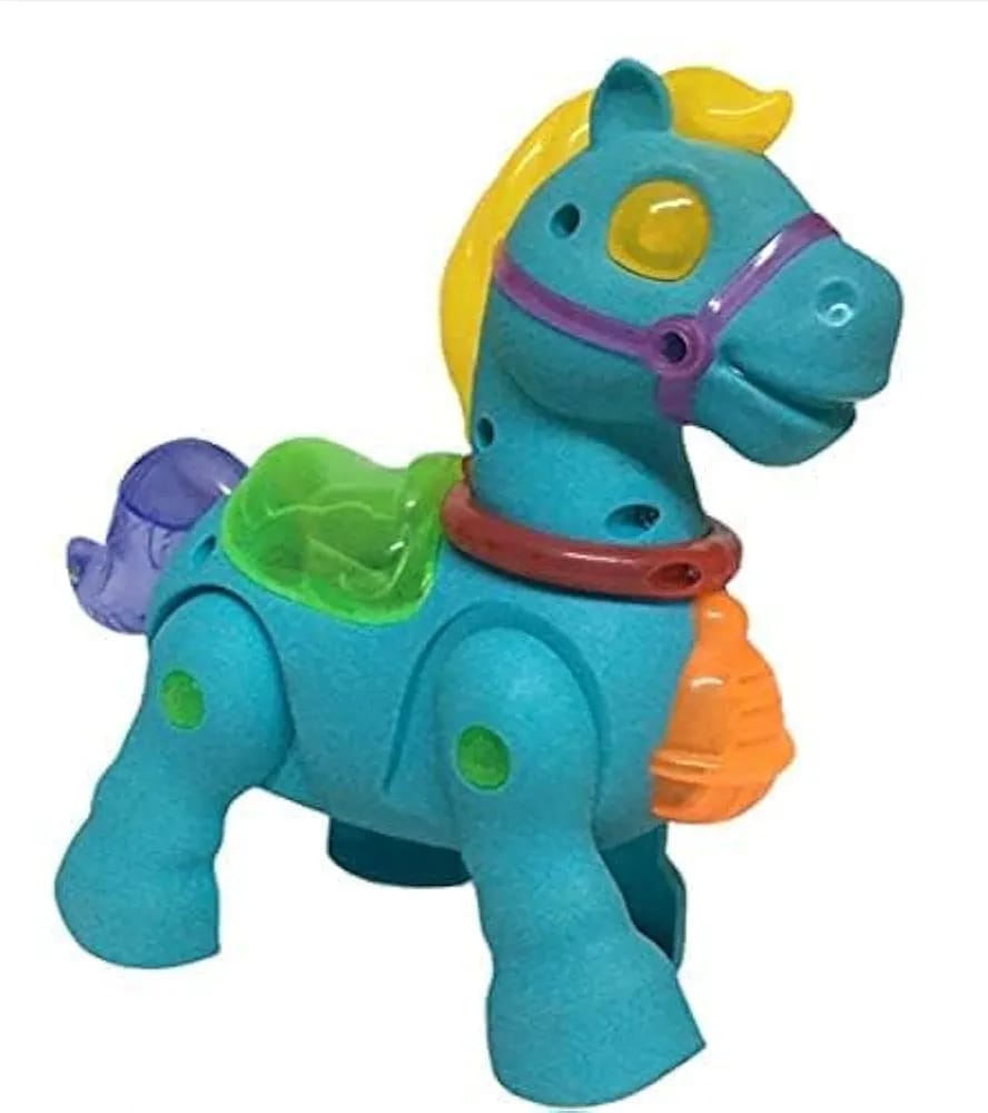 Musical Walking Moving Pony Horse with Light &amp; Sound Battery Operated Toy for Toddlers Kids for Multi Colour