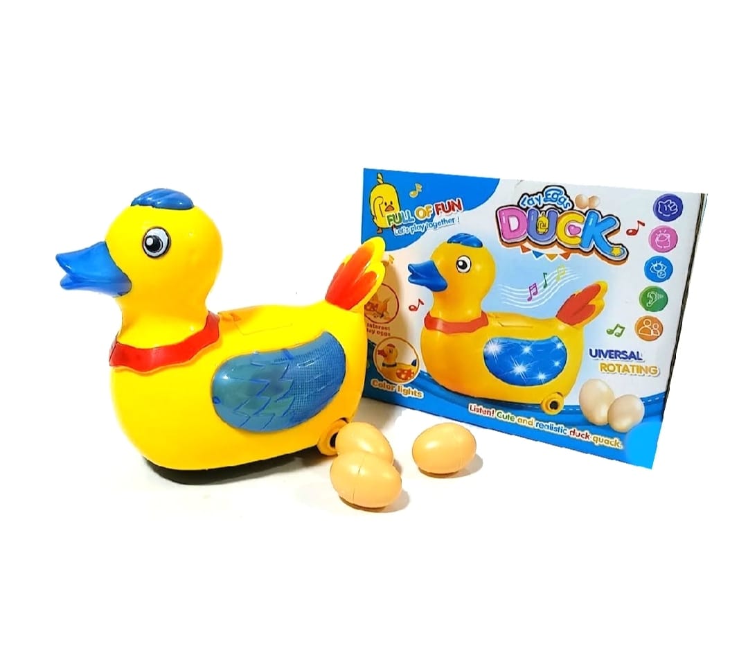 Musical Electric Lay Eggs Duck Toys For Kids and Boys - Battery Operated With Light and Music Sound Toy Vehicles car