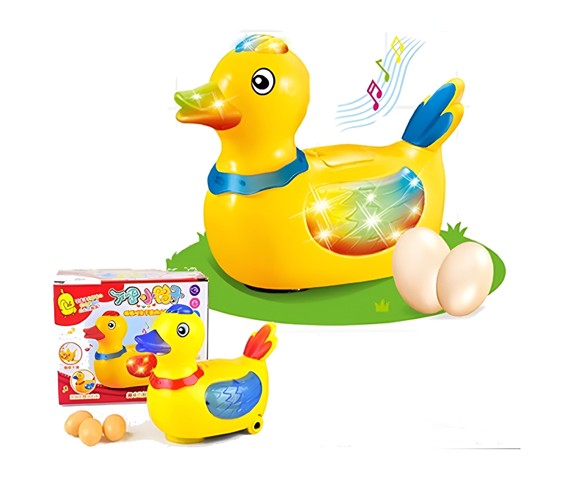 Musical Electric Lay Eggs Duck Toys For Kids and Boys - Battery Operated With Light and Music Sound Toy Vehicles car