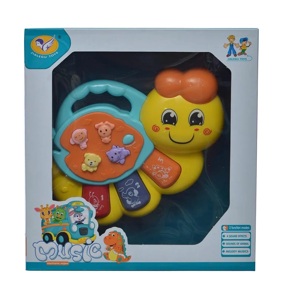 TOEY PLAY Baby Toy with Caterpillar for 12 Months, Musical Piano Keyboard with Songs, Lights and Animal Sounds, Interactive Toys for Early Learning, Gifts for Little Kids, Boys, Girls 1 Year