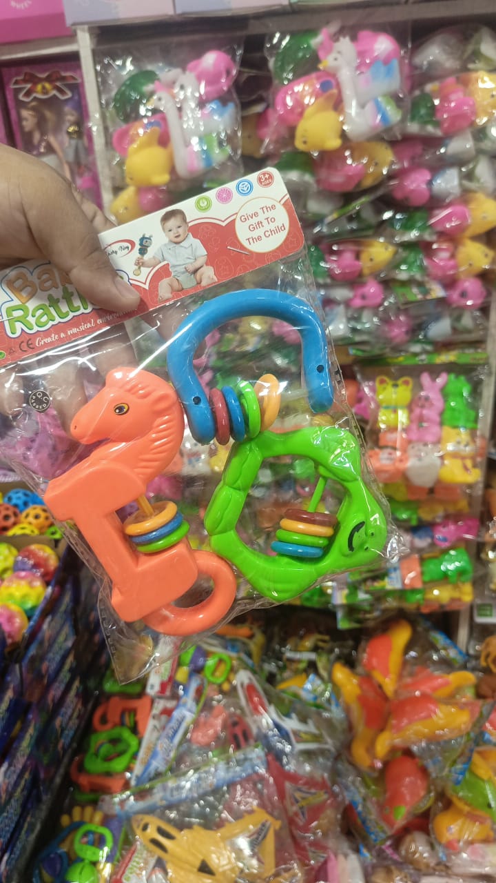 3 Pcs Baby Rattle Set ? Non-Toxic Plastic Toys for Newborns, Safe &amp; Lightweight, Colorful Shapes for Sensory and Motor Skill Development (0-3 Years)