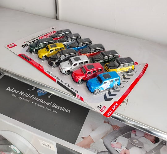 Die-Cast Metal Toy Cars Set ? Pack of 12 Assorted SUV Models in Vibrant Colors for Kids? Play, Collecting, Racing, and Gifting