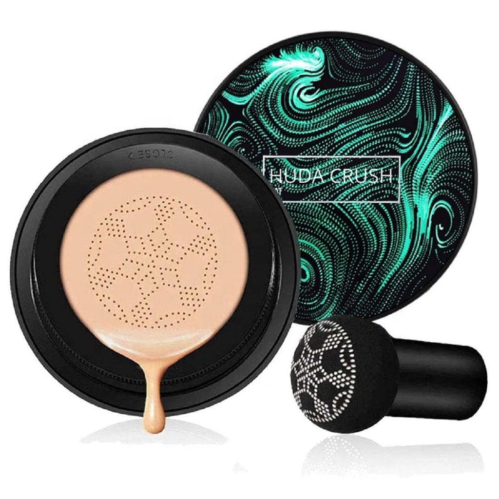 SUNISA Waterproof Mushroom Head Air Cushion Foundation ? BB &amp; CC Cream with Moisturizing Liquid Base and Sponge Applicator
