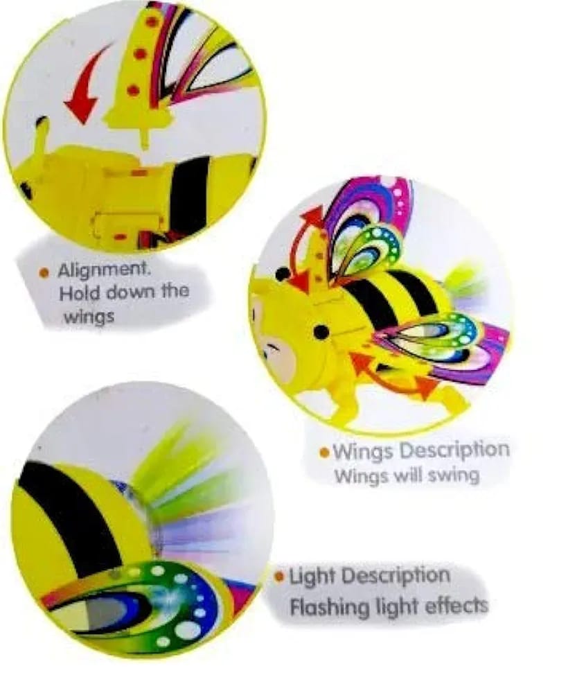 Battery Operated Light Sound Musical Crawling Bee Toy for Toddler Kids Boys Girls
